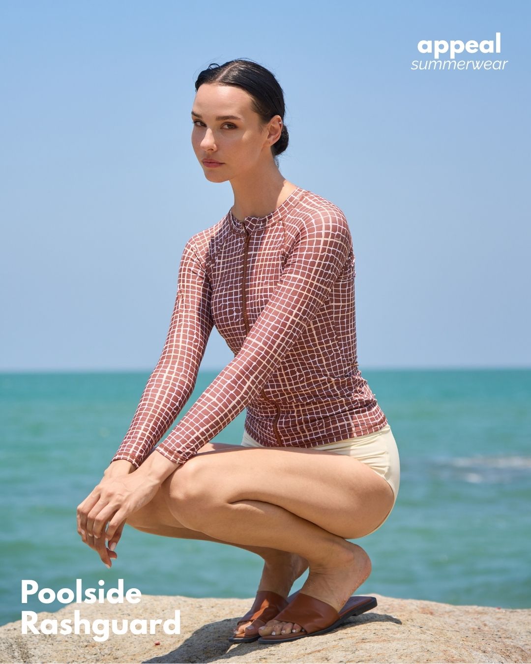 Poolside Zipper Rash guard