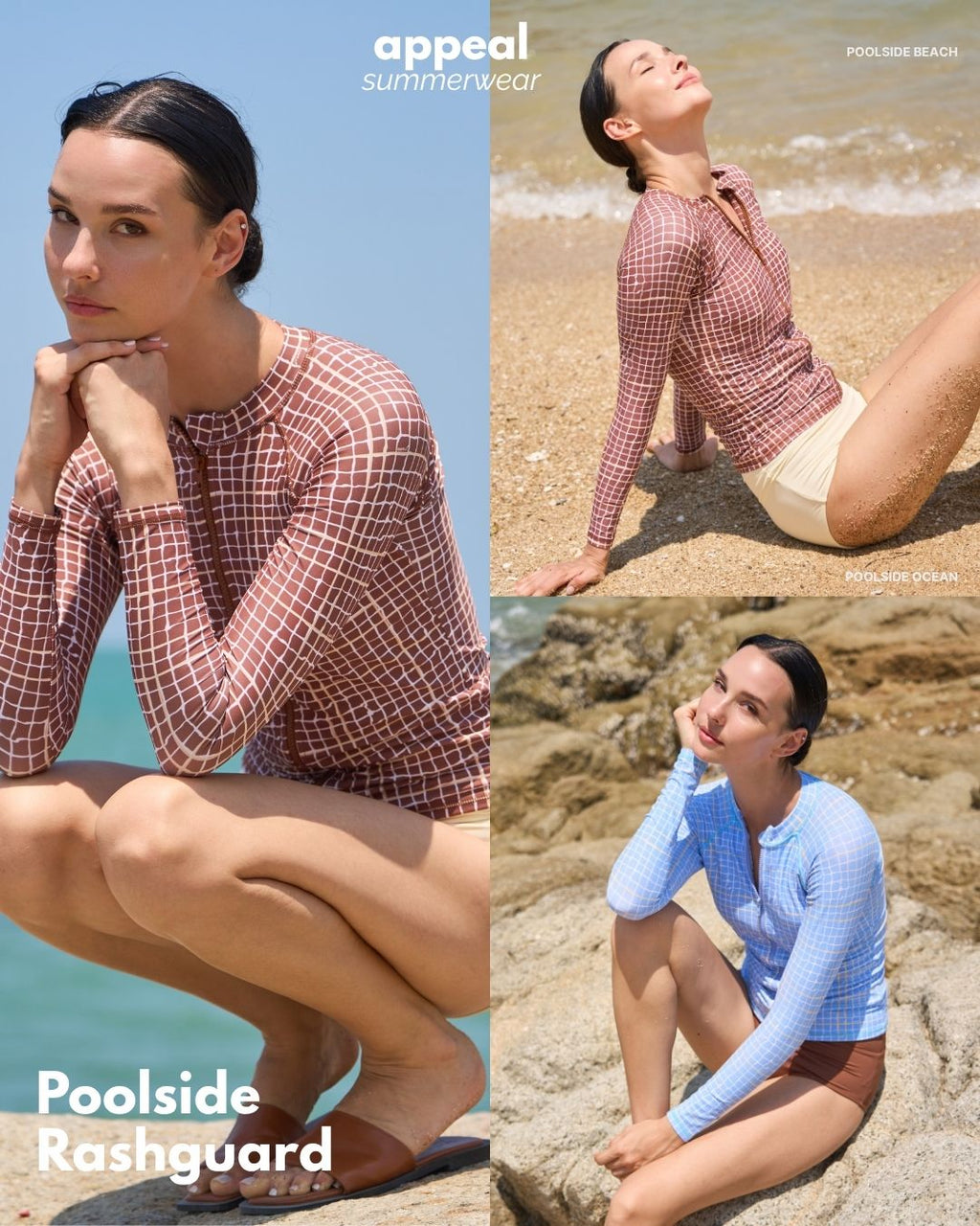 Poolside Zipper Rash guard